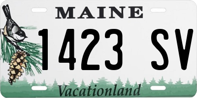 ME license plate 1423SV