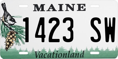 ME license plate 1423SW