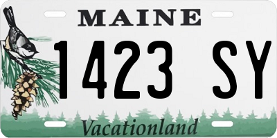 ME license plate 1423SY