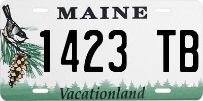 ME license plate 1423TB
