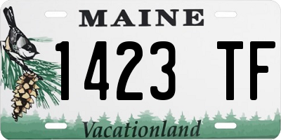 ME license plate 1423TF