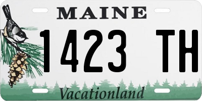 ME license plate 1423TH