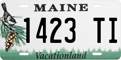 ME license plate 1423TI