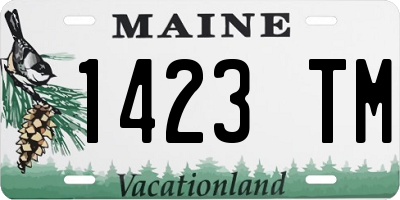 ME license plate 1423TM