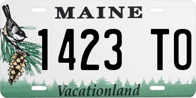 ME license plate 1423TO
