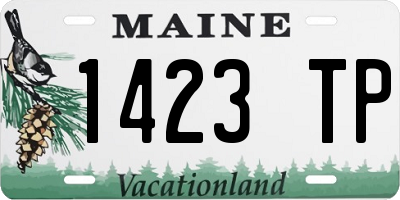 ME license plate 1423TP