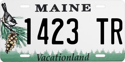ME license plate 1423TR