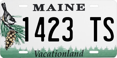 ME license plate 1423TS