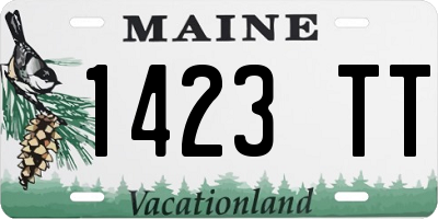 ME license plate 1423TT