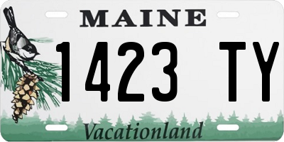 ME license plate 1423TY