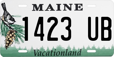 ME license plate 1423UB