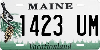 ME license plate 1423UM