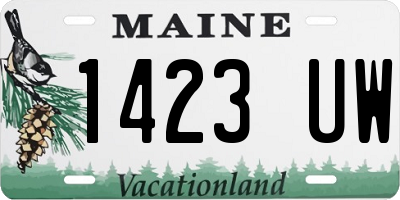 ME license plate 1423UW