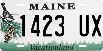 ME license plate 1423UX