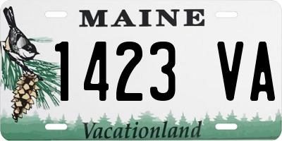 ME license plate 1423VA