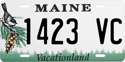 ME license plate 1423VC