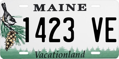 ME license plate 1423VE