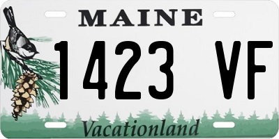 ME license plate 1423VF