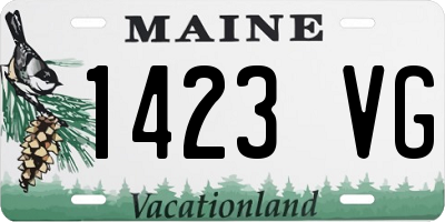 ME license plate 1423VG