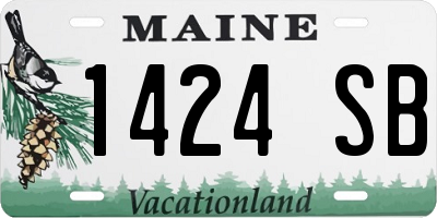 ME license plate 1424SB