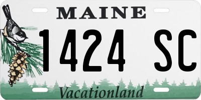 ME license plate 1424SC