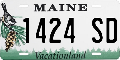 ME license plate 1424SD