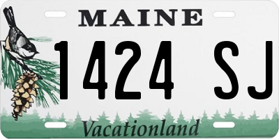 ME license plate 1424SJ