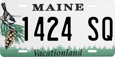 ME license plate 1424SQ