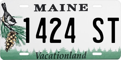 ME license plate 1424ST