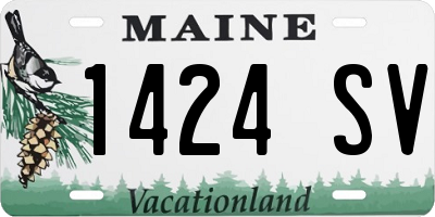 ME license plate 1424SV
