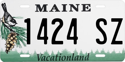 ME license plate 1424SZ