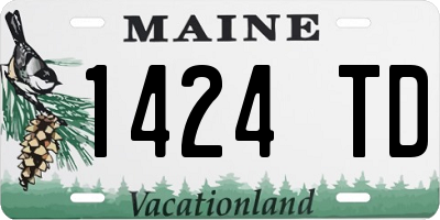 ME license plate 1424TD