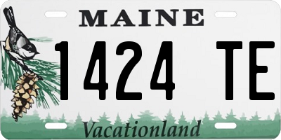 ME license plate 1424TE