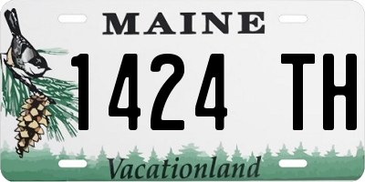 ME license plate 1424TH