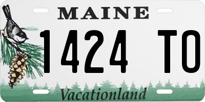 ME license plate 1424TO