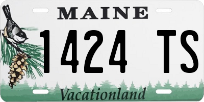ME license plate 1424TS