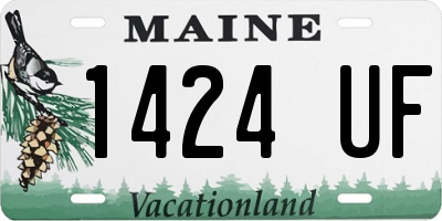 ME license plate 1424UF