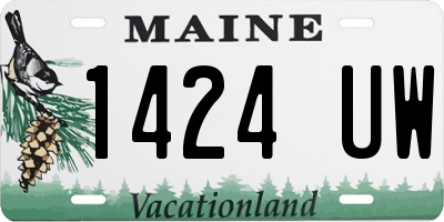 ME license plate 1424UW