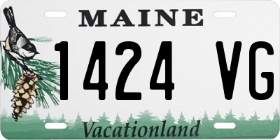 ME license plate 1424VG