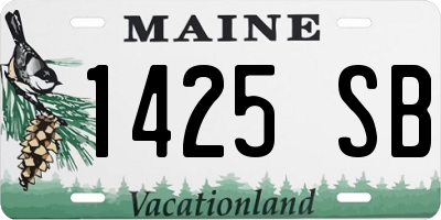 ME license plate 1425SB