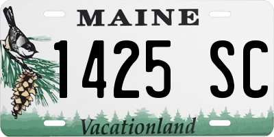 ME license plate 1425SC