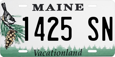 ME license plate 1425SN