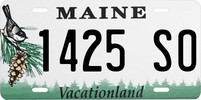 ME license plate 1425SO