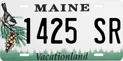 ME license plate 1425SR