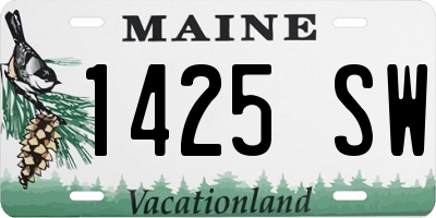 ME license plate 1425SW