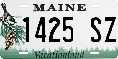 ME license plate 1425SZ