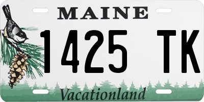 ME license plate 1425TK