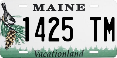 ME license plate 1425TM