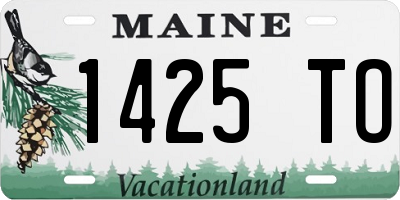 ME license plate 1425TO