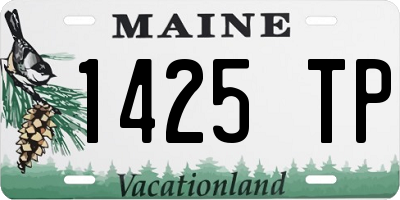 ME license plate 1425TP